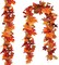 2 Pack Fall Leaf Garland, 5.9Ft Artificial Maple Leaf Garland Fall Leaves